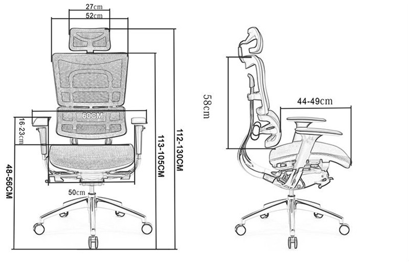 ergonomic chair mesh leather office chair (1)